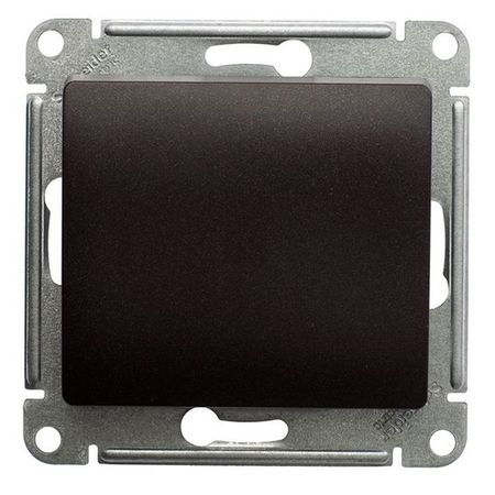 Выключатель 1-клавишный Schneider Electric GLOSSA, с подсветкой, скрытый монтаж, шоколад