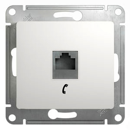 Розетка 1xRJ11 Schneider Electric GLOSSA, белый