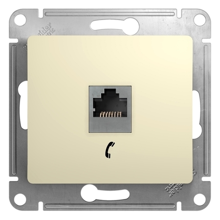 Розетка 1xRJ11 Schneider Electric GLOSSA, бежевый