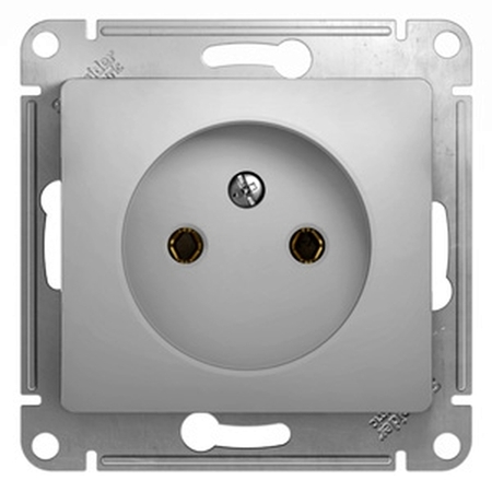 Розетка Schneider Electric GLOSSA, скрытый монтаж, алюминий