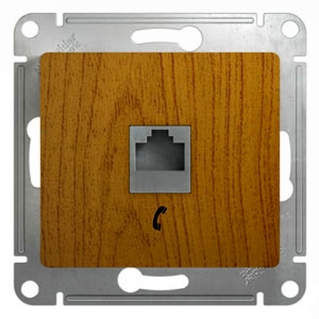 Розетка 1xRJ11 Schneider Electric GLOSSA, дуб