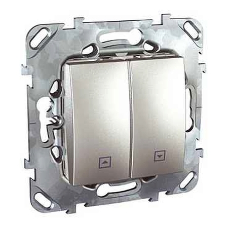 Выключатель для жалюзи с фиксацией Schneider Electric UNICA TOP, алюминий