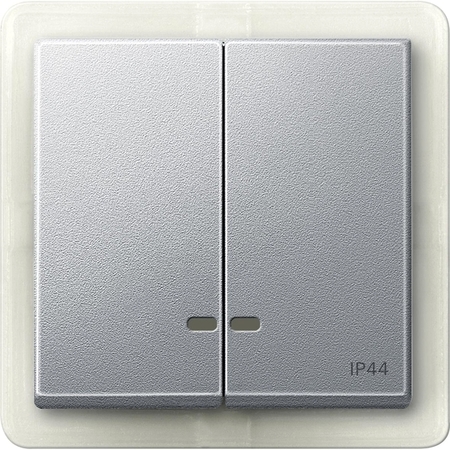 Клавиша двойная с линзами Schneider Electric MERTEN SYSTEM M, алюминий