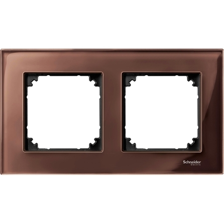 Рамка 2 поста Schneider Electric MERTEN M-ELEGANCE, махагон