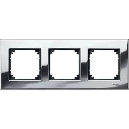 Рамка 3 поста Schneider Electric MERTEN M-ELEGANCE, хром