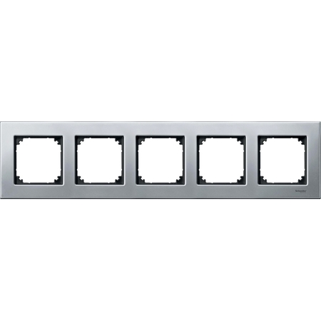 Рамка 5 постов Schneider Electric MERTEN M-ELEGANCE, платиновое серебро