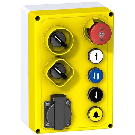 Кнопочный пост Schneider Electric Harmony XALF, 5 кнопок, 2 переключателя