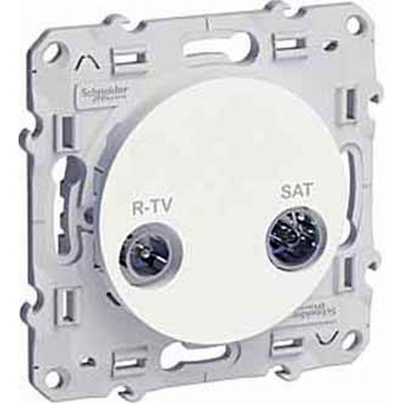 Розетка TV-SAT Schneider Electric ODACE, проходная, белый