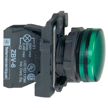 Лампа сигнальная Schneider Electric Harmony, 22мм, 220В, AC, Зеленый