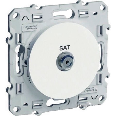 Розетка SAT Schneider Electric ODACE, одиночная, белый
