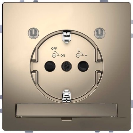 Розетка Schneider Electric MERTEN D-LIFE, скрытый монтаж, с заземлением, никель
