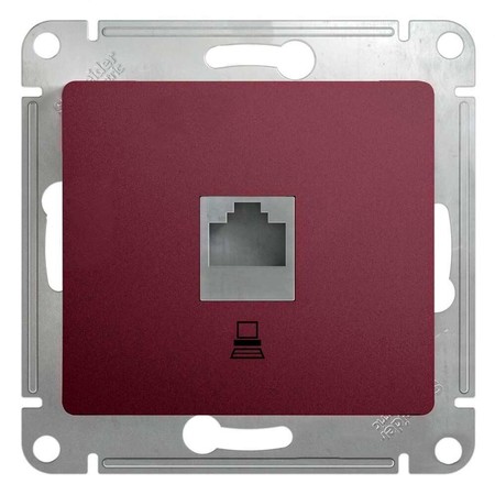 Розетка 1xRJ45 Cat.5 Schneider Electric GLOSSA, баклажановый
