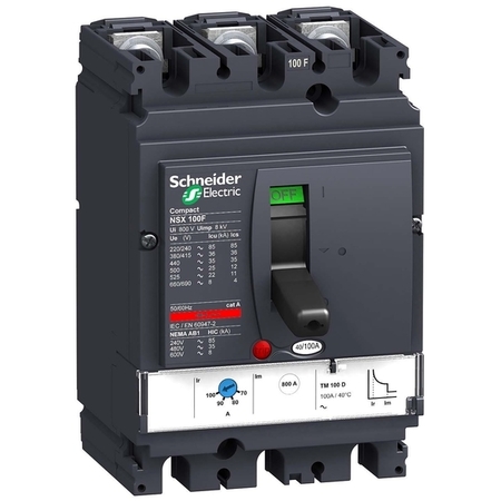 Силовой автомат Schneider Electric Compact NSX 100, TM-D, 36кА, 3P, 32А
