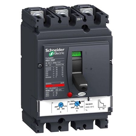 Силовой автомат Schneider Electric Compact NSX 250, TM-D, 50кА, 3P, 250А