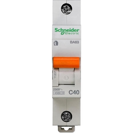 Автоматический выключатель Schneider Electric Домовой 1P 40А (C) 4.5кА