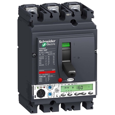 Силовой автомат Schneider Electric Compact NSX 160, Micrologic 5.2 A, 36кА, 3P, 160А