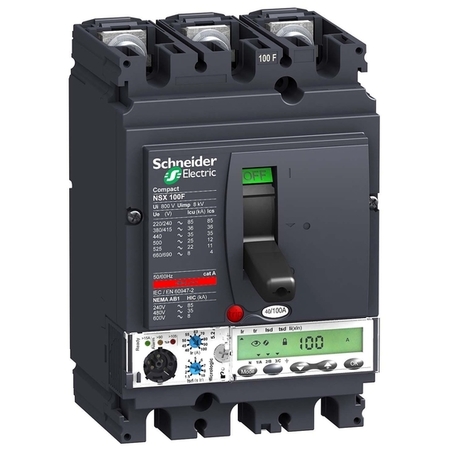 Силовой автомат Schneider Electric Compact NSX 100, Micrologic 5.2 A, 36кА, 3P, 100А