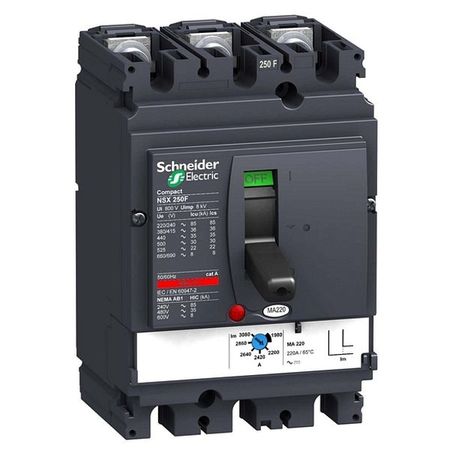 Силовой автомат Schneider Electric Compact NSX 250, MA, 36кА, 3P, 150А