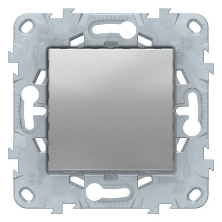 Переключатель 1-клавишный Schneider Electric UNICA NEW, скрытый монтаж, алюминий