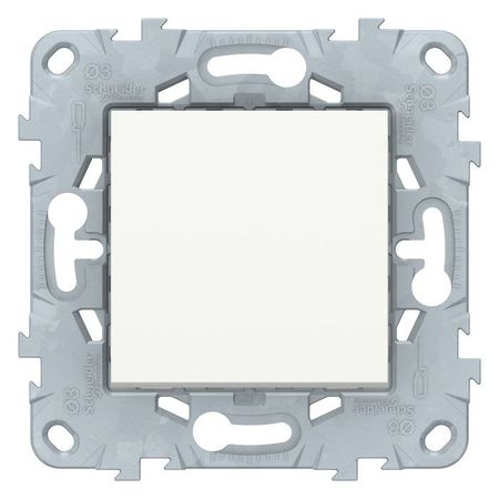Выключатель 1-клавишный кнопочный Schneider Electric UNICA NEW, скрытый монтаж, белый
