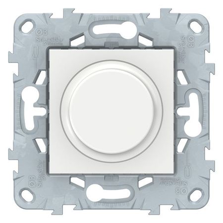 Светорегулятор поворотно-нажимной Schneider Electric UNICA NEW, 200 Вт, LED 5-100ВА, белый
