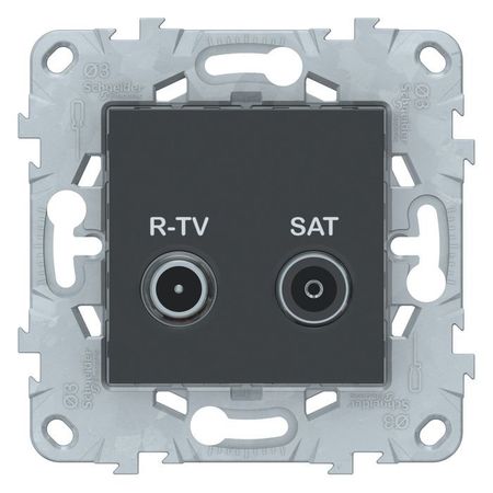 Розетка TV-FM-SAT Schneider Electric UNICA NEW, одиночная, антрацит