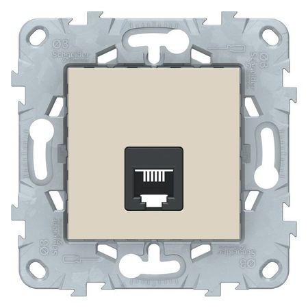 Розетка телефонная 1xRJ11 Schneider Electric UNICA NEW, бежевый