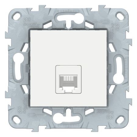 Розетка телефонная 1xRJ11 Schneider Electric UNICA NEW, белый
