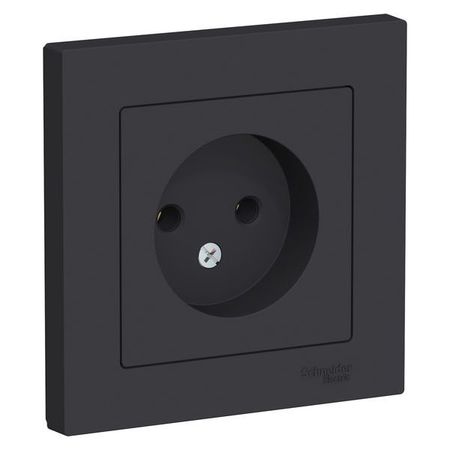 Розетка Schneider Electric ATLASDESIGN, скрытый монтаж, карбон