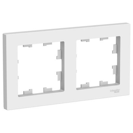 Рамка 2 поста Schneider Electric ATLASDESIGN, белый