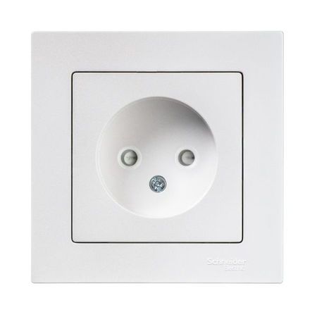 Розетка Schneider Electric ATLASDESIGN, скрытый монтаж, со шторками, жемчуг