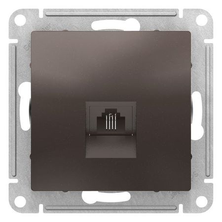 Розетка телефонная 1xRJ11 Schneider Electric ATLASDESIGN, мокко