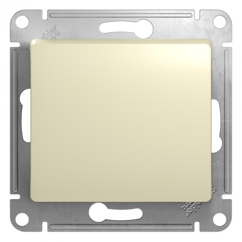 Переключатель 1-клавишный Schneider Electric GLOSSA, скрытый монтаж, бежевый