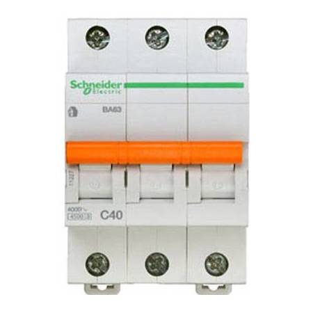 Автоматический выключатель Schneider Electric Домовой 3P 40А (C) 4.5кА