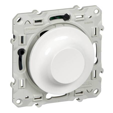 Светорегулятор поворотно-нажимной Schneider Electric ODACE, 4-400 Вт, LED 4-200 Вт белый