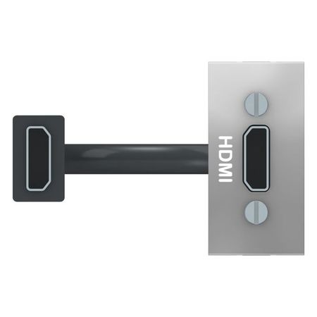 Розетка HDMI Schneider Electric UNICA MODULAR, алюминий