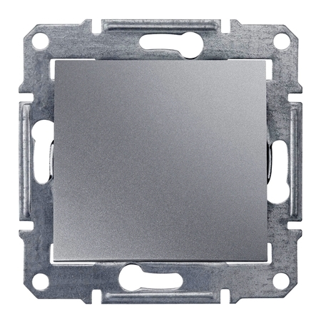 Выключатель IP44 1-клавишный двухполюсный Schneider Electric SEDNA, скрытый монтаж, алюминий