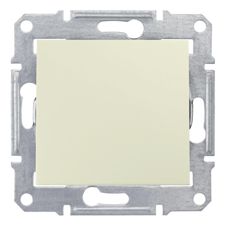 Переключатель 1-клавишный IP44 Schneider Electric SEDNA, скрытый монтаж, бежевый