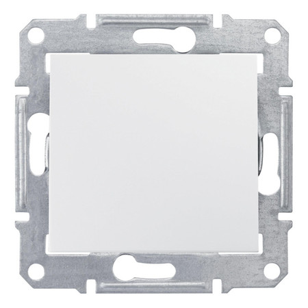 Переключатель 1-клавишный 16А Schneider Electric SEDNA, скрытый монтаж, белый