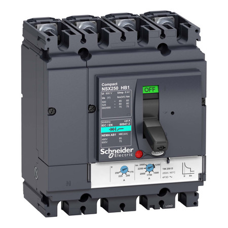 Силовой автомат Schneider Electric Compact NSX, 85кА, 4P, 200А