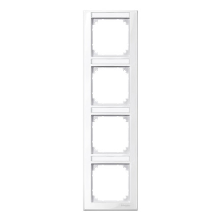 Рамка 4 поста Schneider Electric MERTEN M-SMART, вертикальная, белый