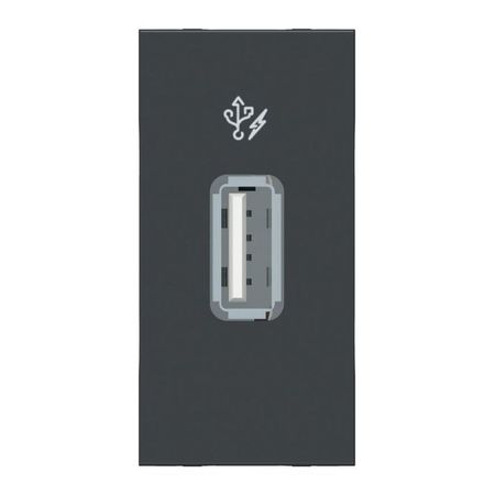 Розетка 1xUSB Schneider Electric UNICA MODULAR, антрацит