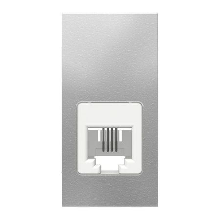 Розетка телефонная RJ12 Schneider Electric UNICA MODULAR, алюминий