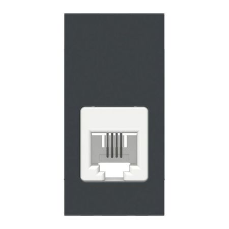 Розетка телефонная RJ12 Schneider Electric UNICA MODULAR, антрацит