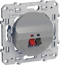 Аудио-розетка Schneider Electric ODACE, алюминий