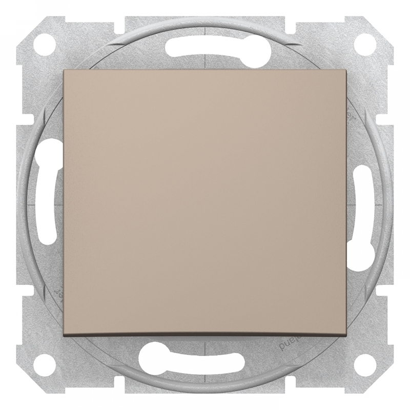 Выключатель IP44 1-клавишный двухполюсный Schneider Electric SEDNA, скрытый монтаж, титан