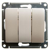 Выключатель 3-клавишный Schneider Electric GLOSSA, скрытый монтаж, перламутр