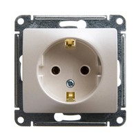 Розетка Schneider Electric GLOSSA, скрытый монтаж, с заземлением, перламутр