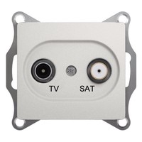Розетка TV-SAT Schneider Electric GLOSSA, одиночная, перламутр