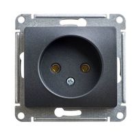 Розетка Schneider Electric GLOSSA, скрытый монтаж, антрацит